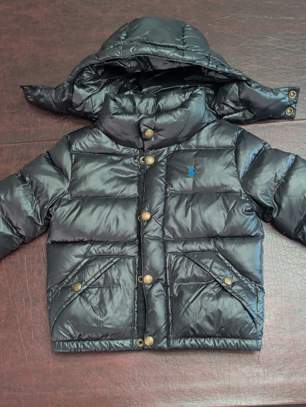 Polo by Ralph Lauren Black Quilted Puffer Jacket with Hood